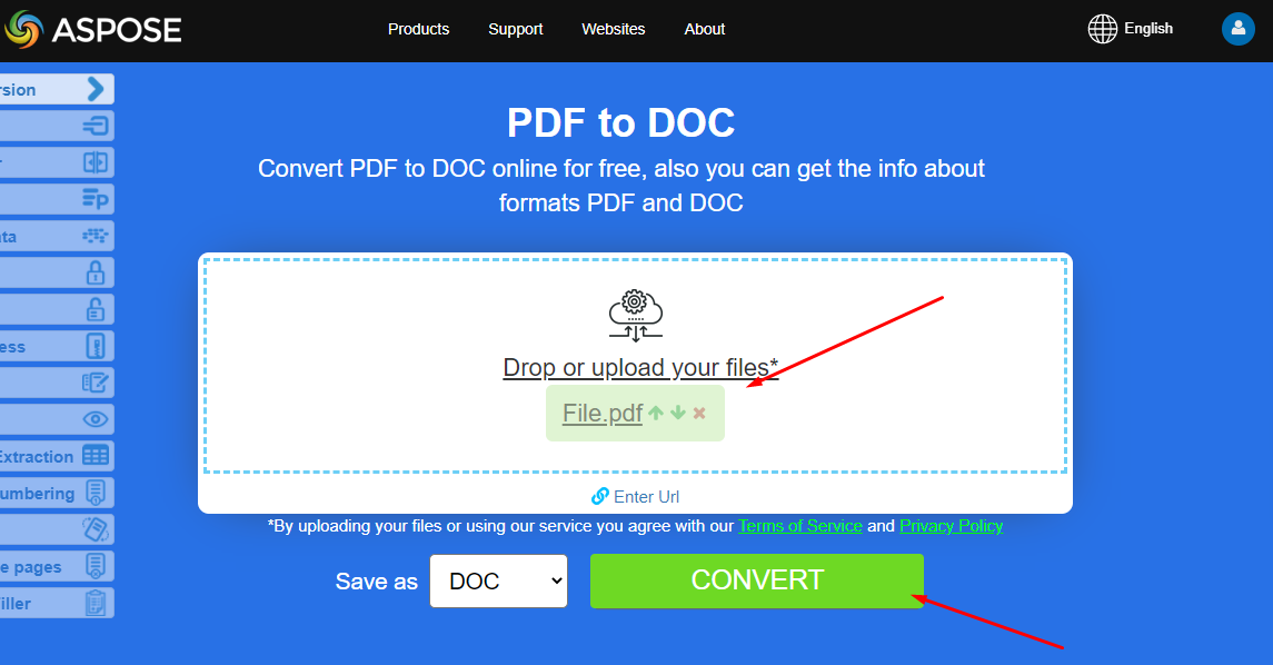 Drop or upload your files